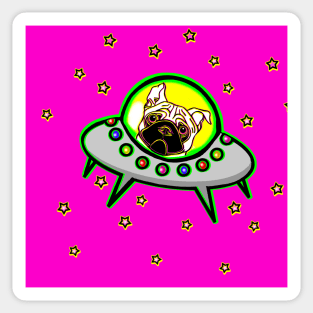 Space Pug Sticker